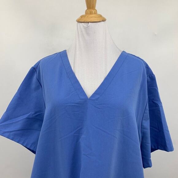 Figs Top Womens 2XL XXL Casma Pockets Scrub Short Sleeve V Neck Medical Shirt - Picture 3 of 12